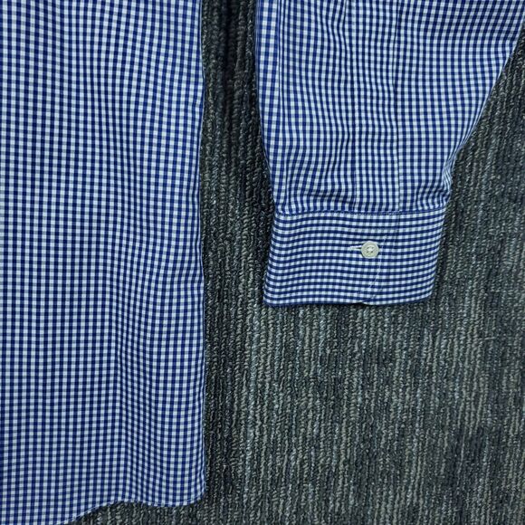 Brooks Brothers Plaid Dress Shirt Mens 2XL Blue Regent Button Up Long Sleeve - Picture 10 of 14